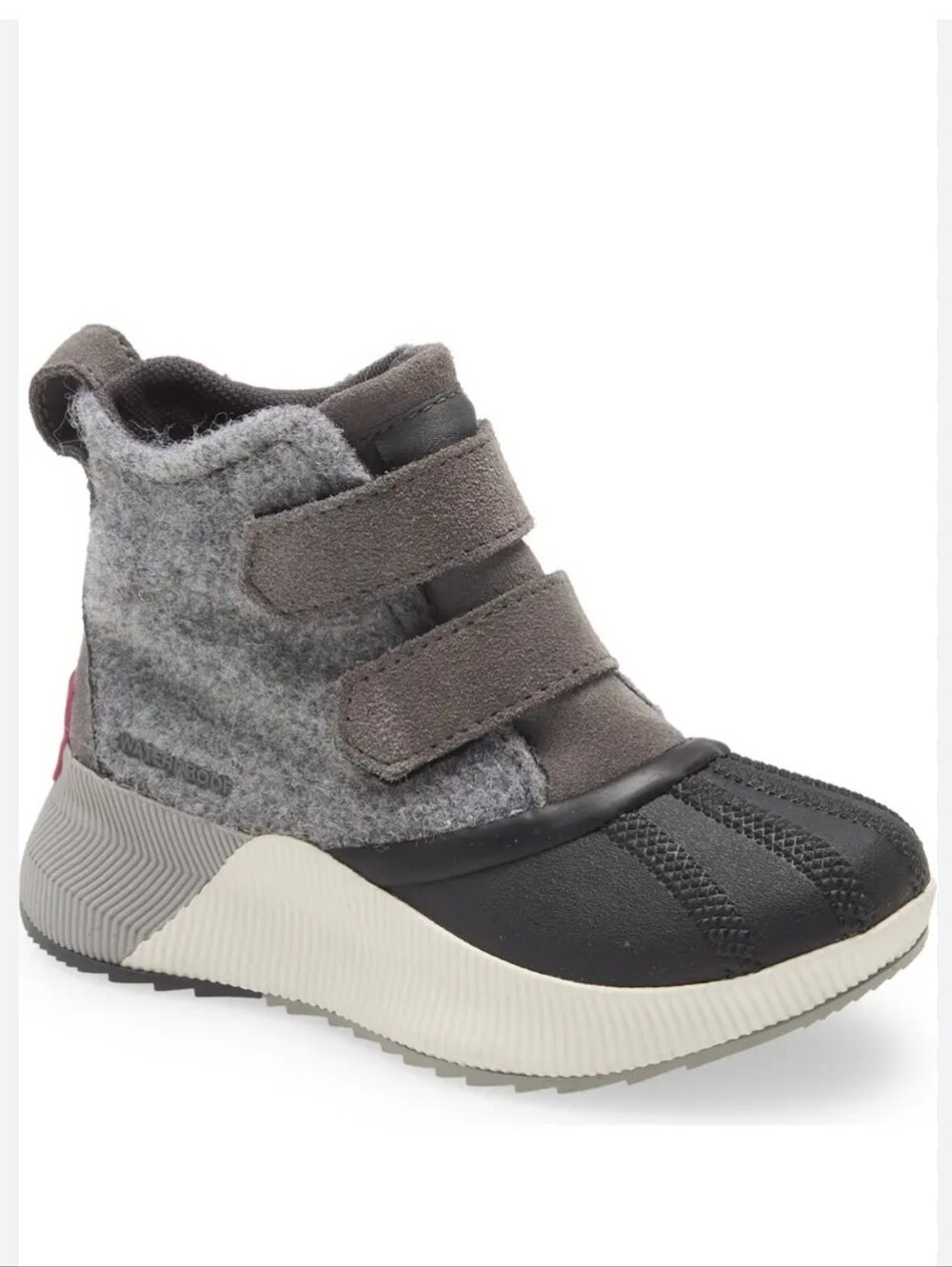 Sorel Kids Size 13 Out and About Classic Grey Two-Toned Boots Winter Outdoors